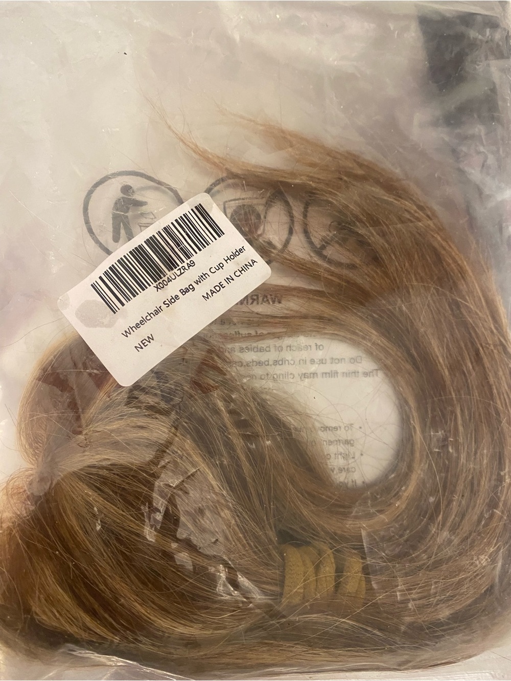 Real hair roper Clip-In / possibly Ponytail in Light Brown - Unbranded